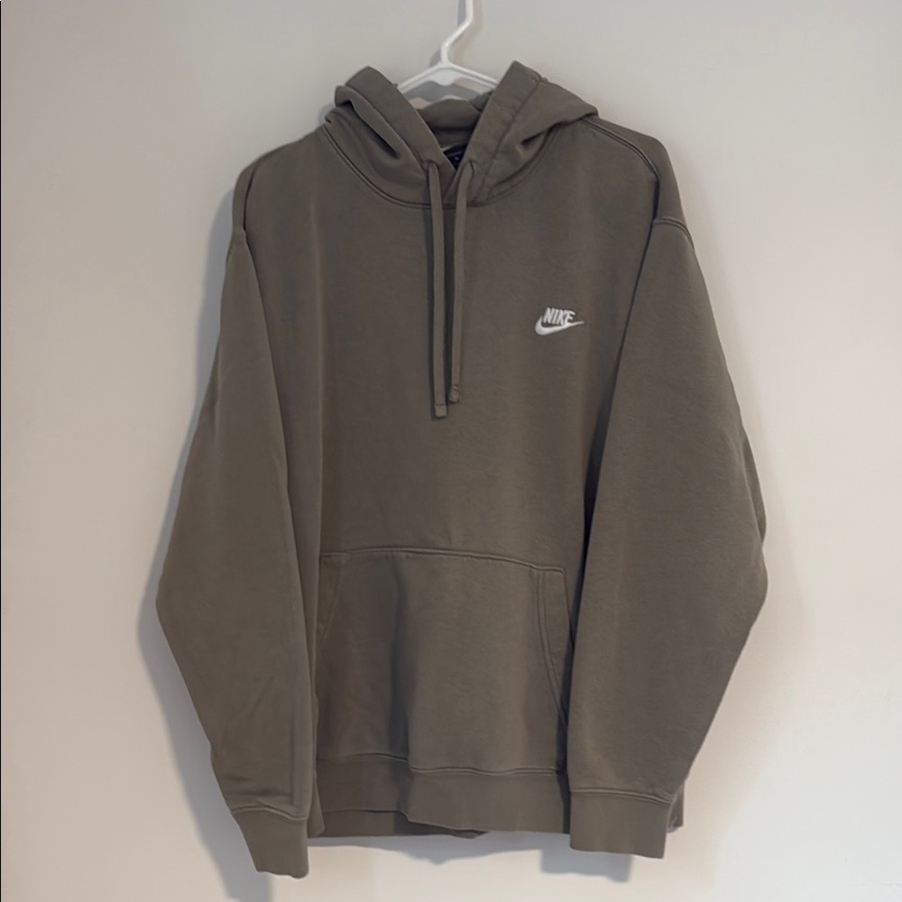 Nike Men's Olive Green Hoodie